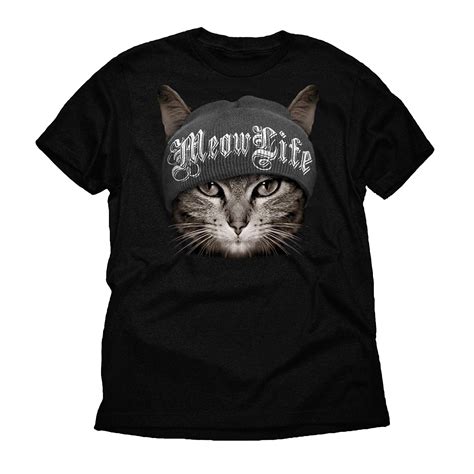 t shirt thug life|cat thug shirt.